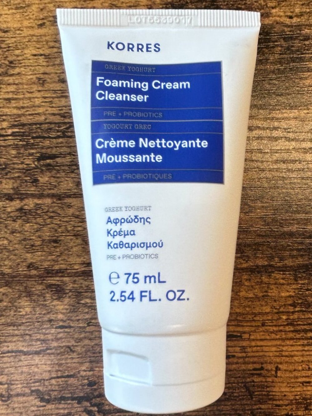 Korres Greek Yoghurt Foaming Cream Cleanser Full Size NIB Hydrating Face Wash
